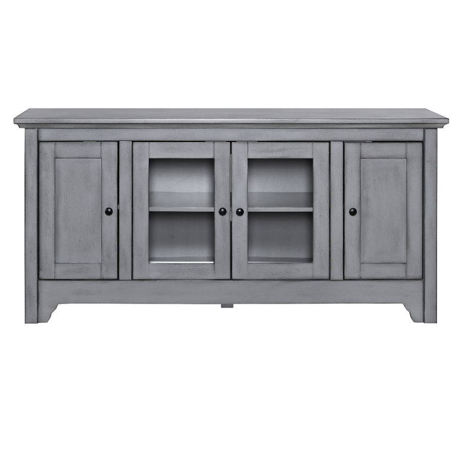 Large Grey Wooden TV Unit with Storage - Foster - TV's up to 55"