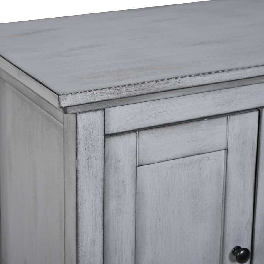 Large Grey Wooden TV Unit with Storage - Foster - TV's up to 55"