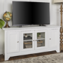 White Wood Veneer TV Unit with Storage - Foster - TV's up to 55"