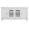 White Wood Veneer TV Unit with Storage - Foster - TV&#39;s up to 55&quot;