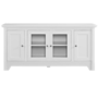 White Wood Veneer TV Unit with Storage - Foster - TV's up to 55"