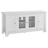 White Wood Veneer TV Unit with Storage - Foster - TV&#39;s up to 55&quot;