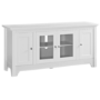 White Wood Veneer TV Unit with Storage - Foster - TV's up to 55"