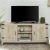Foster Light Wood Effect TV Unit with Open Shelves &amp; Cupboards - TV&#39;s up to 60&quot;