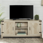 Foster Light Wood Effect TV Unit with Open Shelves & Cupboards - TV's up to 60"