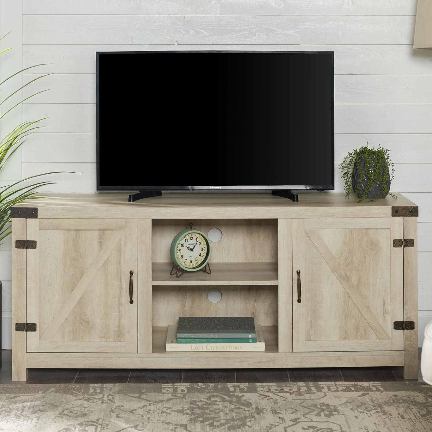 Foster Light Wood Effect Tv Unit With Open Shelves Cupboards Tv S Up To 60 Furniture123