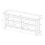 Foster Grey Wood Effect Corner TV Unit with Open Shelves - TV's up 60"