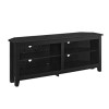 Black Wood Effect Corner TV Unit with 4 Open Shelves - Foster - TV&#39;s up to 60&quot;