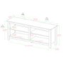 Foster Light Wood Effect TV Unit with 4 Open Shelves - TV's up to 60"