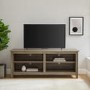 Foster Grey Wooden TV Unit with Open Shelves - TV's up to 60"