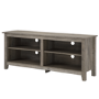 Foster Grey Wooden TV Unit with Open Shelves - TV's up to 60"