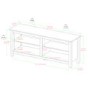 Foster Grey Wooden TV Unit with Open Shelves - TV's up to 60"