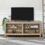 Foster Wood Effect TV Unit with 4 Open Shelves