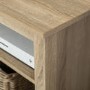 Foster Wood Effect TV Unit with 4 Open Shelves