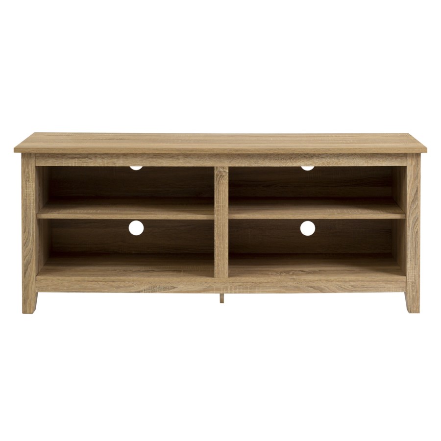 Foster Wood Effect TV Unit with 4 Open Shelves