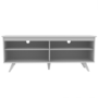 White Wooden TV Unit with Storage - Foster - TV's up to 60"