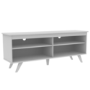 White Wooden TV Unit with Storage - Foster - TV's up to 60"
