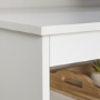 White Wooden TV Unit with Storage - Foster - TV's up to 60"