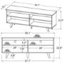 White Wooden TV Unit with Storage - Foster - TV's up to 60"