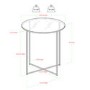 Foster Gold Side Table with Tempered Glass Top