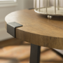 GRADE A1 - Foster Oak Effect Side Table with Circular Top & Metal Base