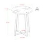 Foster Oak Effect Side Table with Circular Top & Metal Base