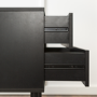 Foster Black Wooden Side Table with 2 Drawers