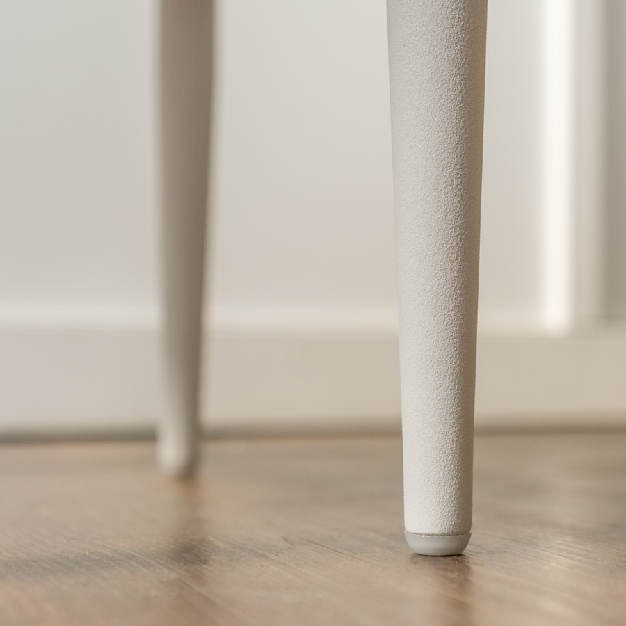 Foster White Wooden Side Table with 2 Drawers
