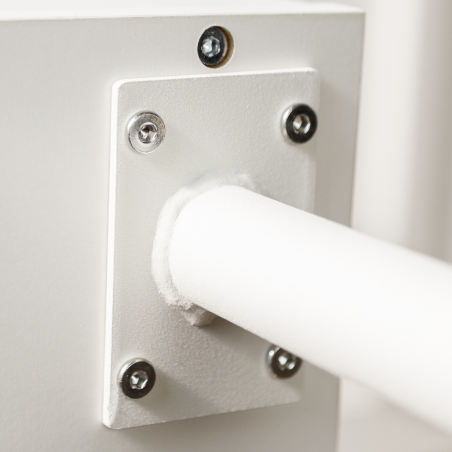 Foster White Wooden Side Table with 2 Drawers