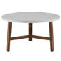 White Round Faux Marble Coffee Table - Foster