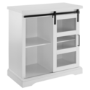 White Wood Effect Sideboard with Storage - Foster
