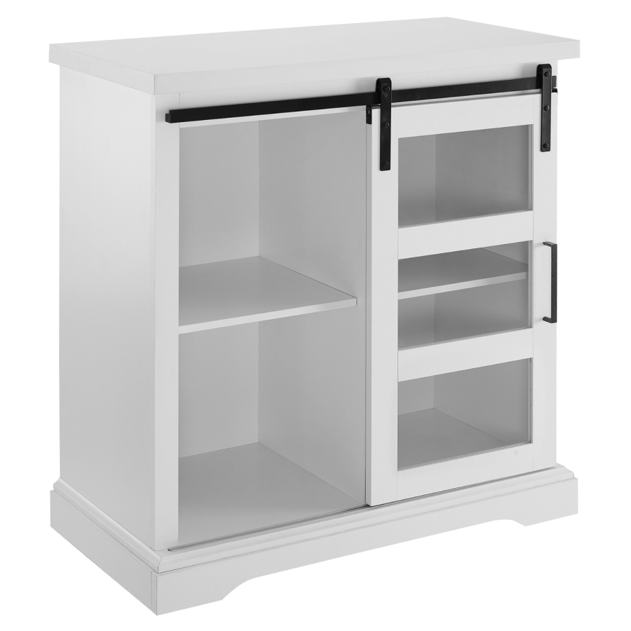 White Wood Effect Sideboard with Storage - Foster