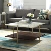 GRADE A2 - White Marble Square Coffee Table with Gold Legs - Foster