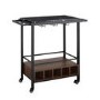 Foster Black Marble Wine Rack with Wheels