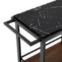 Foster Black Marble Wine Rack with Wheels