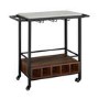 Foster White Marble Wine Rack with Wheels 