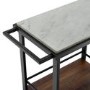 Foster White Marble Wine Rack with Wheels 