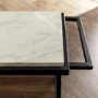 Foster White Marble Wine Rack with Wheels 