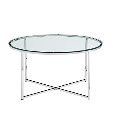 Small Round Glass Top Coffee Table - Foster