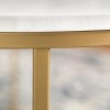 GRADE A2 - Foster White Faux Marble Coffee Table with Gold Base