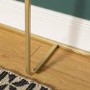 Foster White Marble Console Table with Gold Base