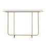 Foster White Marble Console Table with Gold Base