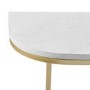 Foster White Marble Console Table with Gold Base