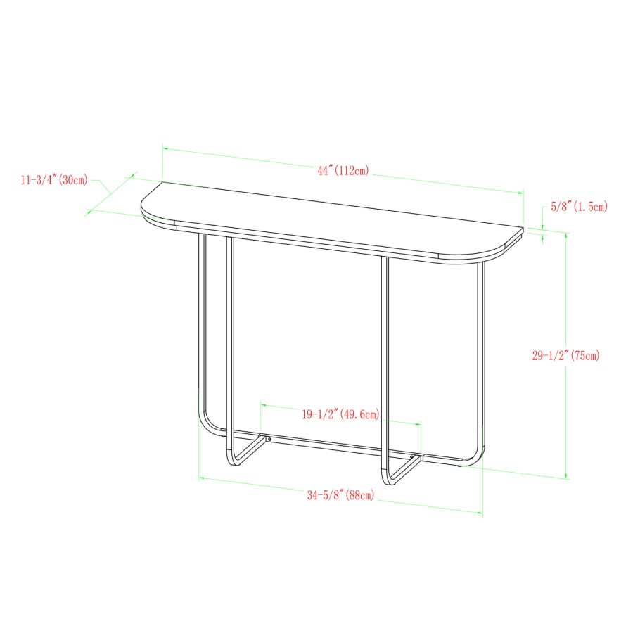 Foster White Marble Console Table with Gold Base