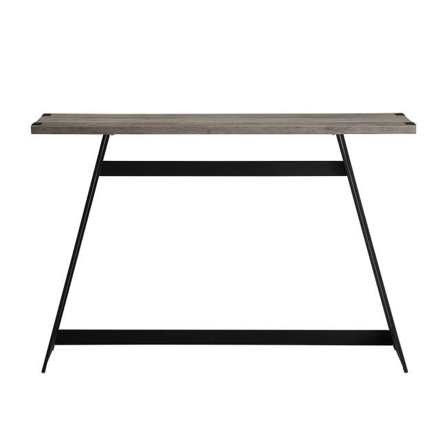 Foster Grey Wooden Effect Console Table with Metal Base