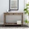 Foster Grey Wooden Effect Console Table with Drawer &amp; Shelf