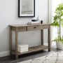 Foster Grey Wooden Effect Console Table with Drawer & Shelf