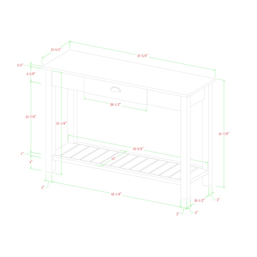 Foster Grey Wooden Effect Console Table with Drawer & Shelf