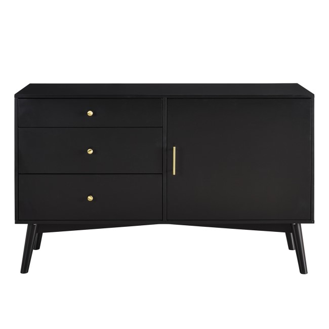 Foster Black Solid Wood Sideboard with Storage