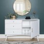 White Solid Wood Sideboard with Storage - Foster